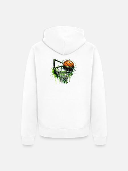 Basketball - Unisex Premium Bio Zip Hoodie - Weiß