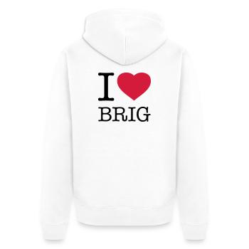 J’AIME BRIGUE - Veste à capuche bio Premium Unisexe - blanc - Dos - Thijin (182cm)