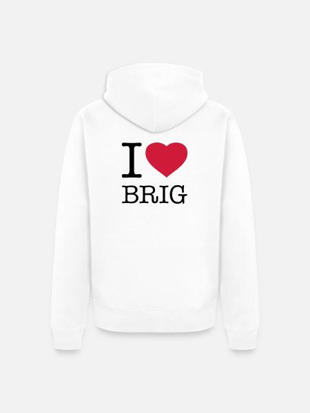J’AIME BRIGUE - Veste à capuche bio Premium Unisexe - blanc