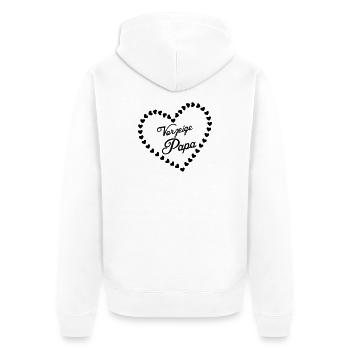 Vorzeigepapa Vater Vatertag Liebe Geschenk - Unisex Premium Bio Zip Hoodie - Weiß - Hinten - Thijin (182cm)
