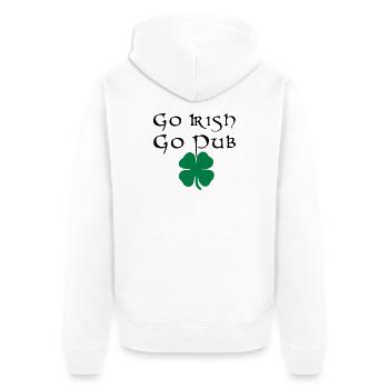 St Patricks Day Pub Irland irisch - Unisex Premium Bio Zip Hoodie - Weiß - Hinten - Thijin (182cm)