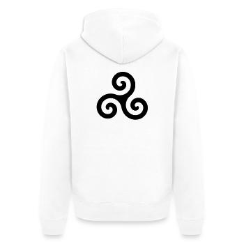 Brittany - Unisex Premium Organic Zip Hoodie - white - Back - Thijin (182cm)