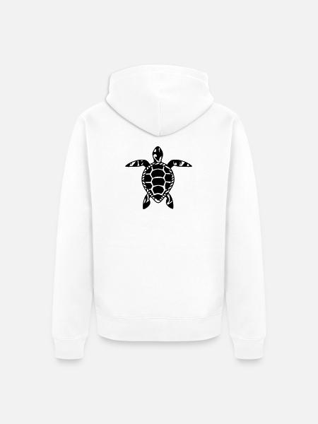 A sea turtle - Unisex Premium Organic Zip Hoodie - white