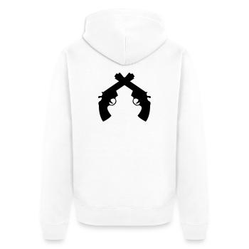 Policier / Police / Justice / Crime - Veste à capuche bio Premium Unisexe - blanc - Dos - Thijin (182cm)