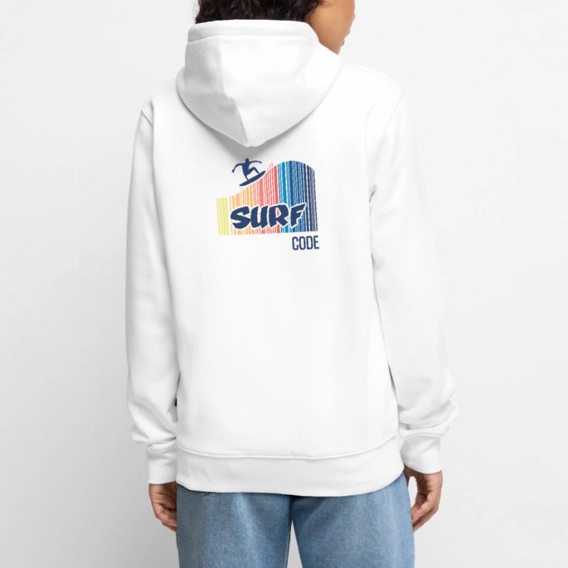 Surf Code Veste à capuche bio Premium Unisexe