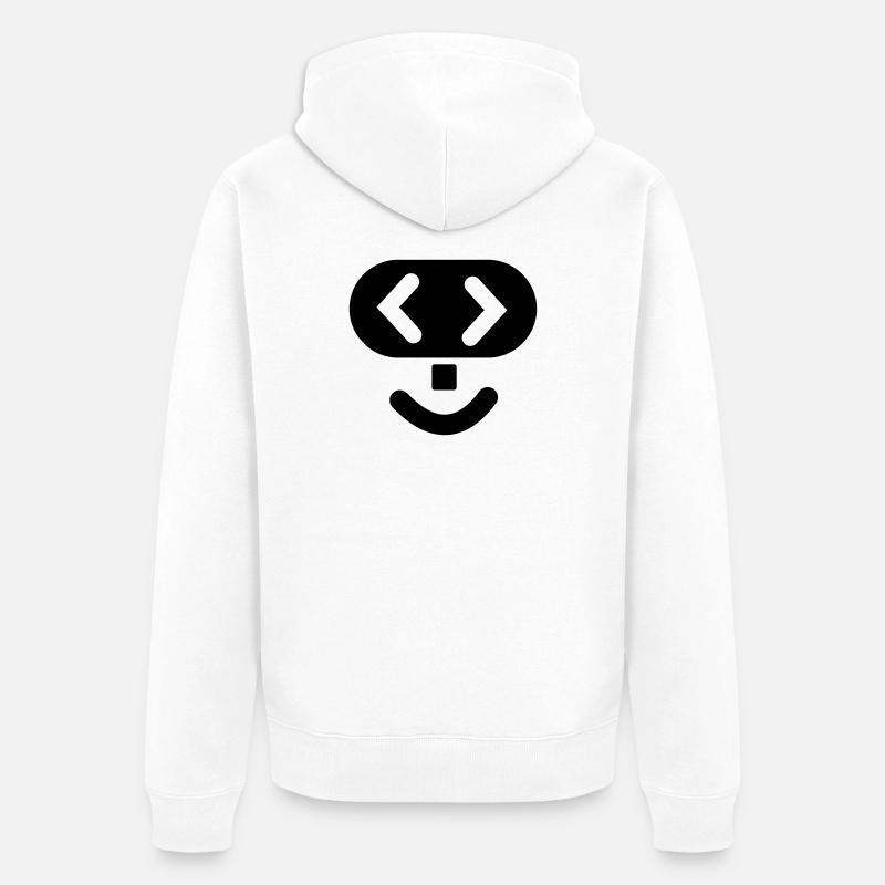 Logo du hacker 2 - Veste à capuche bio Premium Unisexe - blanc