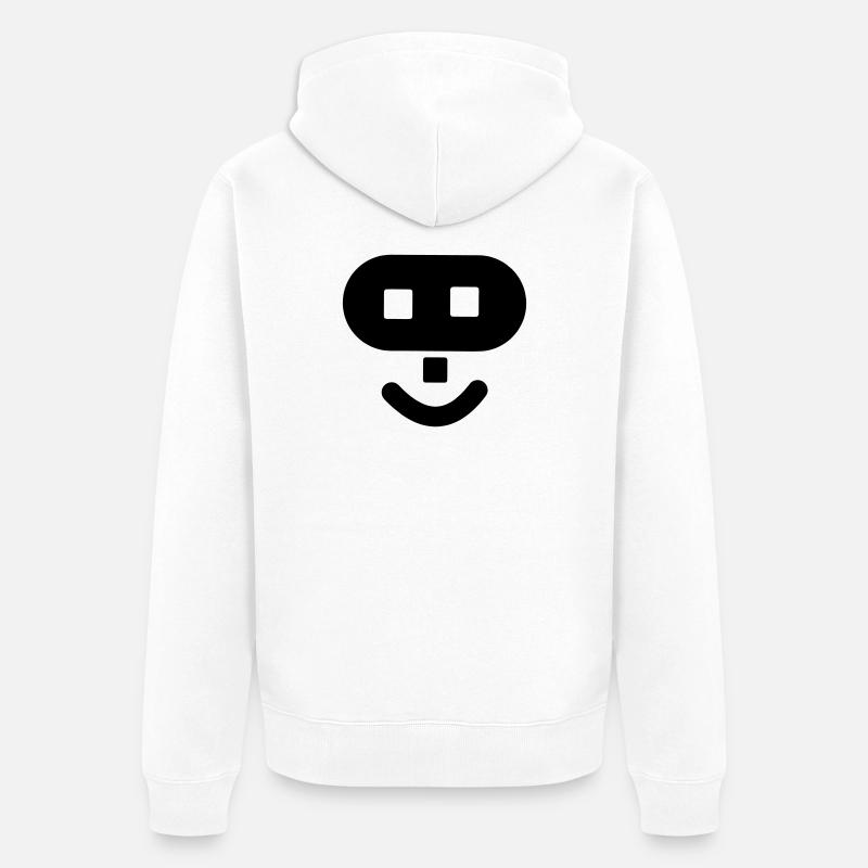 Hacker-Logo - Unisex Premium Bio Zip Hoodie - Weiß