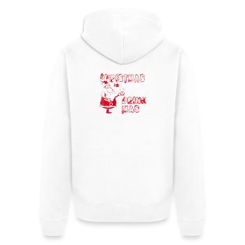 NOËL EST UNE BOISSON - Veste à capuche bio Premium Unisexe - blanc - Dos - Thijin (182cm)