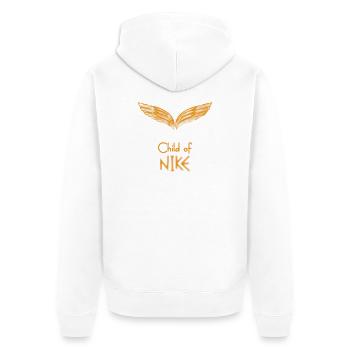 Child of Goddess Nik – Percy Jackson inspired - Unisex Premium Organic Zip Hoodie - white - Back - Thijin (182cm)