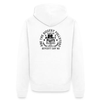 Audacieux et unique, noir - Veste à capuche bio Premium Unisexe - blanc - Dos - Thijin (182cm)