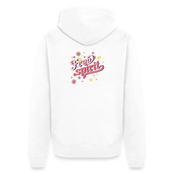 Free spirit, free spirit, freedom, cool spirit - Unisex Premium Organic Zip Hoodie - white - Back - Thijin (182cm)