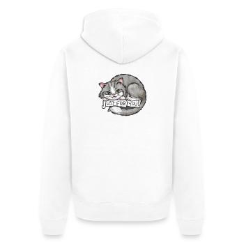 Cat_Just vous fourrure - Veste à capuche bio Premium Unisexe - blanc - Dos - Thijin (182cm)