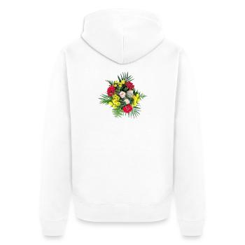 BOUQUET - Unisex Premium Organic Zip Hoodie - white - Back - Thijin (182cm)