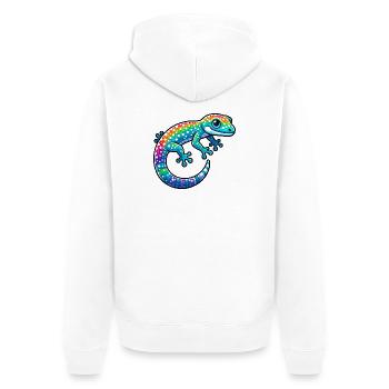 Gecko - Veste à capuche bio Premium Unisexe - blanc - Dos - Thijin (182cm)