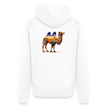 Chameau - Veste à capuche bio Premium Unisexe - blanc - Dos - Thijin (182cm)