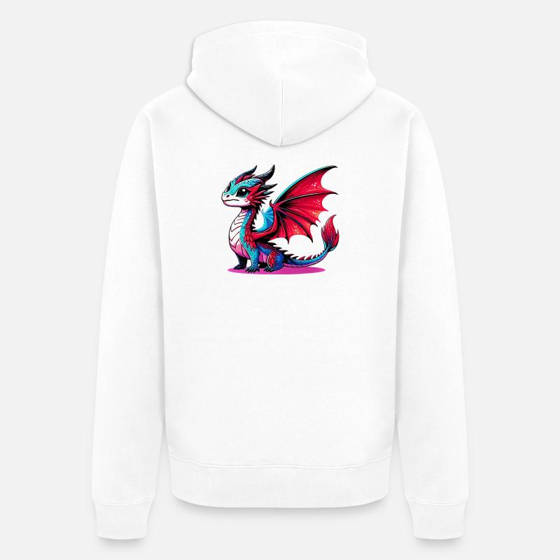Dragon - Veste à capuche bio Premium Unisexe - blanc