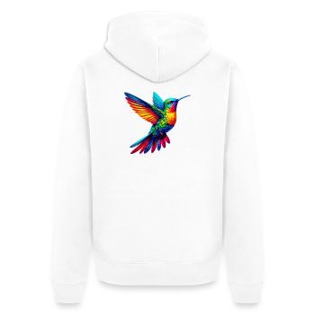 Colibri - Veste à capuche bio Premium Unisexe - blanc - Dos - Thijin (182cm)