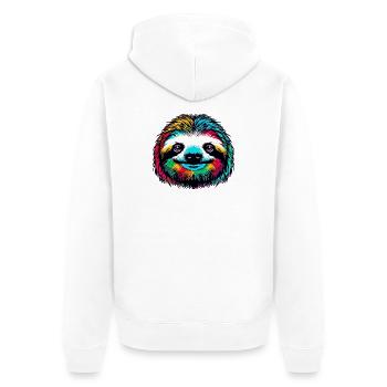 Paresse - Veste à capuche bio Premium Unisexe - blanc - Dos - Thijin (182cm)