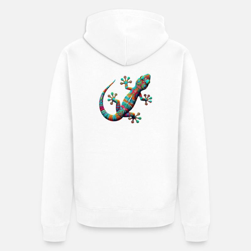 Gecko - Veste à capuche bio Premium Unisexe - blanc