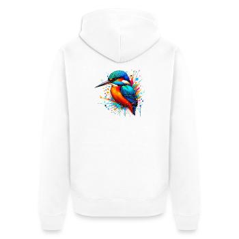 Martin-pêcheur - Veste à capuche bio Premium Unisexe - blanc - Dos - Thijin (182cm)