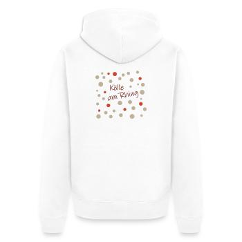 Kölle am Rhing - Unisex Premium Bio Zip Hoodie - Weiß - Hinten - Thijin (182cm)