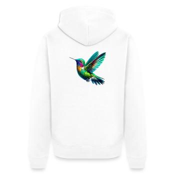 Colibri - Veste à capuche bio Premium Unisexe - blanc - Dos - Thijin (182cm)