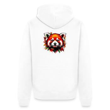 Petit panda - Veste à capuche bio Premium Unisexe - blanc - Dos - Thijin (182cm)