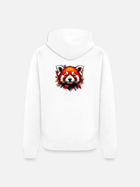 Petit panda - Veste à capuche bio Premium Unisexe - blanc