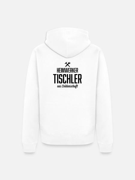 Heimwerker Tischler - Unisex Premium Bio Zip Hoodie - Weiß