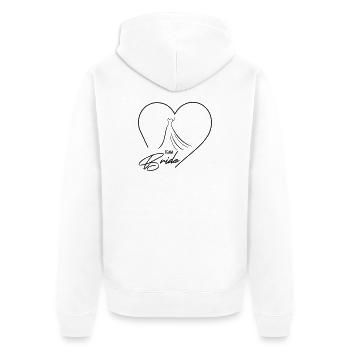 Team Bride! Heart & Wedding Dress, Customizable - Unisex Premium Organic Zip Hoodie - white - Back - Thijin (182cm)