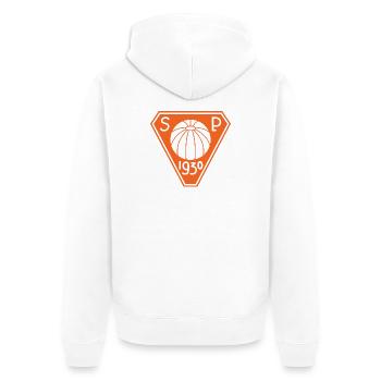 Vintage Sports Emblem Design SP 1930 - Unisex Premium Organic Zip Hoodie - white - Back - Thijin (182cm)