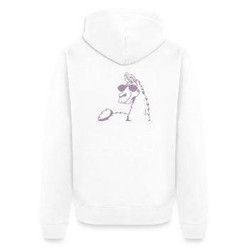 Cool Llama Alpaga Lunettes de Soleil Silhouette - Veste à capuche bio Premium Unisexe - blanc - Dos - Thijin (182cm)