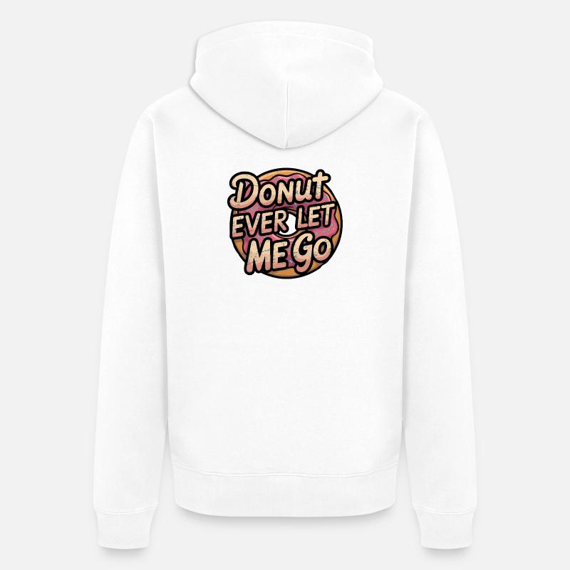 Dicton de beignet sucré, relation - Veste à capuche bio Premium Unisexe - blanc