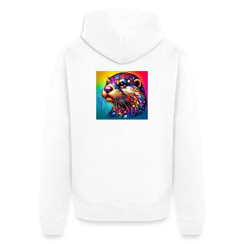 loutre - Veste à capuche bio Premium Unisexe - blanc - Dos - Thijin (182cm)