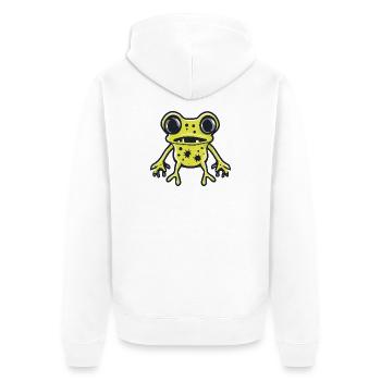 Frog Halloween Comic Funny - Unisex Premium Organic Zip Hoodie - white - Back - Thijin (182cm)