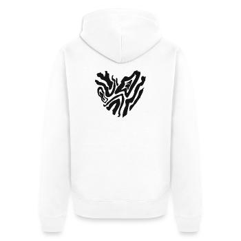 Heart Tigerheart - Unisex Premium Bio Zip Hoodie - Weiß - Hinten - Thijin (182cm)