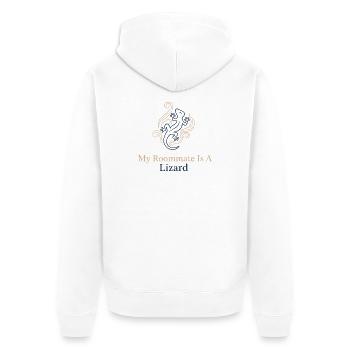 Mon colocataire est un lézard - Veste à capuche bio Premium Unisexe - blanc - Dos - Thijin (182cm)