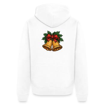 Les cloches de Noël s’inclinent - Veste à capuche bio Premium Unisexe - blanc - Dos - Thijin (182cm)