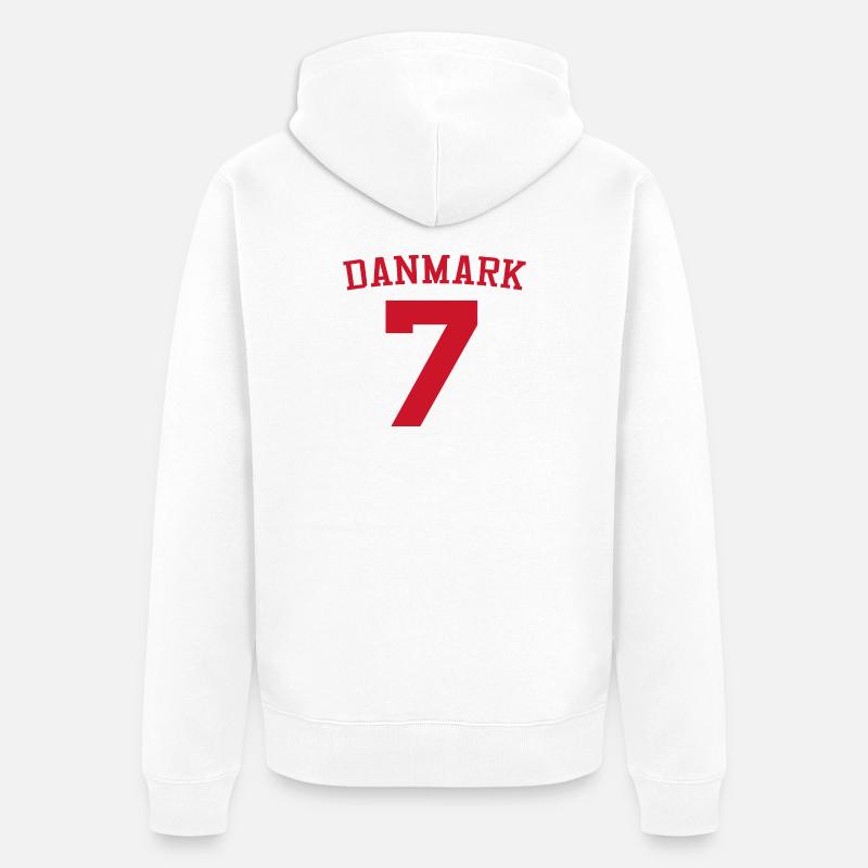 Conception de Denmark 7 Sport - Veste à capuche bio Premium Unisexe - blanc