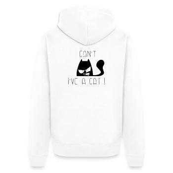 I can't, I've cat angry ! - Veste à capuche bio Premium Unisexe - blanc - Dos - Thijin (182cm)