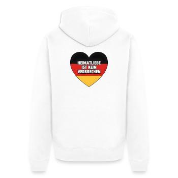 L’amour de la patrie n’est pas un crime - Veste à capuche bio Premium Unisexe - blanc - Dos - Thijin (182cm)