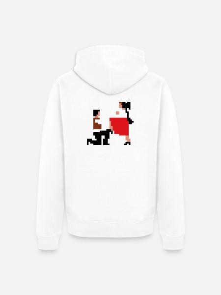 Šij, luby šewco šij... - Unisex Premium Organic Zip Hoodie - white