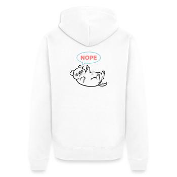 Synopsis coloré de la bande dessinée Pug Dog - Veste à capuche bio Premium Unisexe - blanc - Dos - Thijin (182cm)