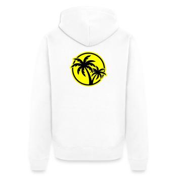 Plage symbole de Palm Tree - Veste à capuche bio Premium Unisexe - blanc - Dos - Thijin (182cm)