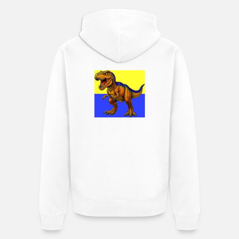 dinosaure - Veste à capuche bio Premium Unisexe - blanc