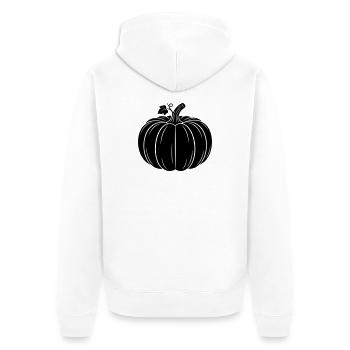 Silhouette de la récolte de citrouilles - Veste à capuche bio Premium Unisexe - blanc - Dos - Thijin (182cm)