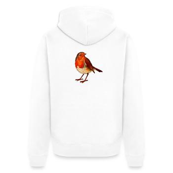 Costumes d’animaux mignons, oiseau chanteur - Veste à capuche bio Premium Unisexe - blanc - Dos - Thijin (182cm)