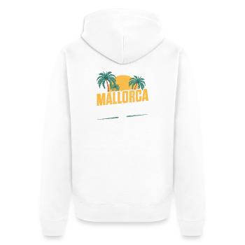 Mallorca Party Crew - Unisex Premium Bio Zip Hoodie - Weiß - Hinten - Thijin (182cm)