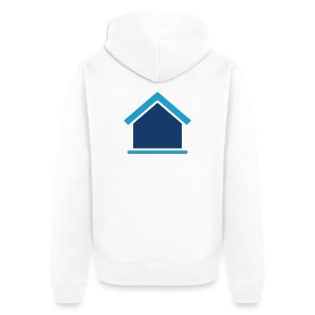 House Line Icon Home Building Property Vector Symb - Unisex Premium Organic Zip Hoodie - white - Back - Thijin (182cm)