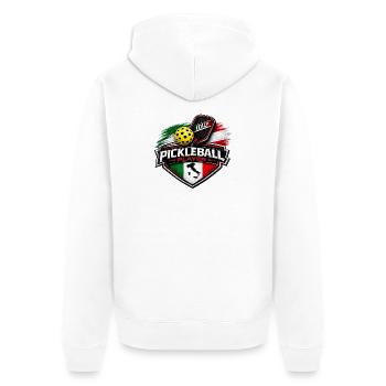 Pickleball ITALIE - Veste à capuche bio Premium Unisexe - blanc - Dos - Thijin (182cm)